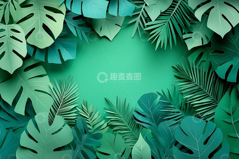 高清大图下载【趣麦麦图】绿色植物背景