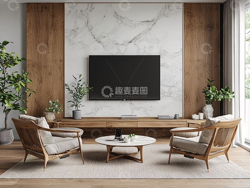 高清大图下载【趣麦麦图】现代简约客厅