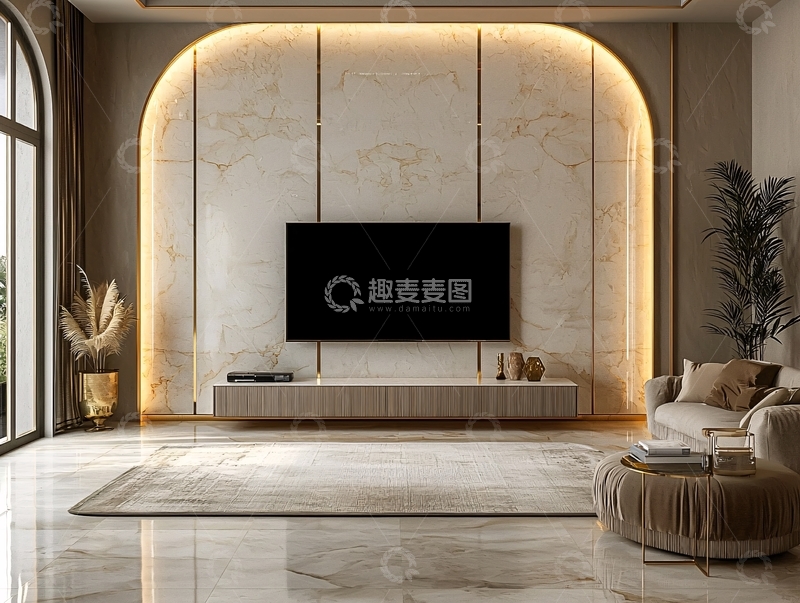 高清大图下载【趣麦麦图】现代简约电视背景墙