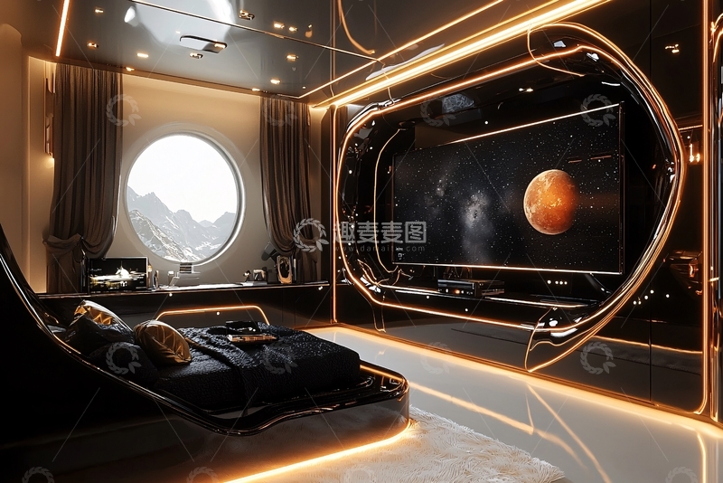 高清大图下载【趣麦麦图】未来科技卧室