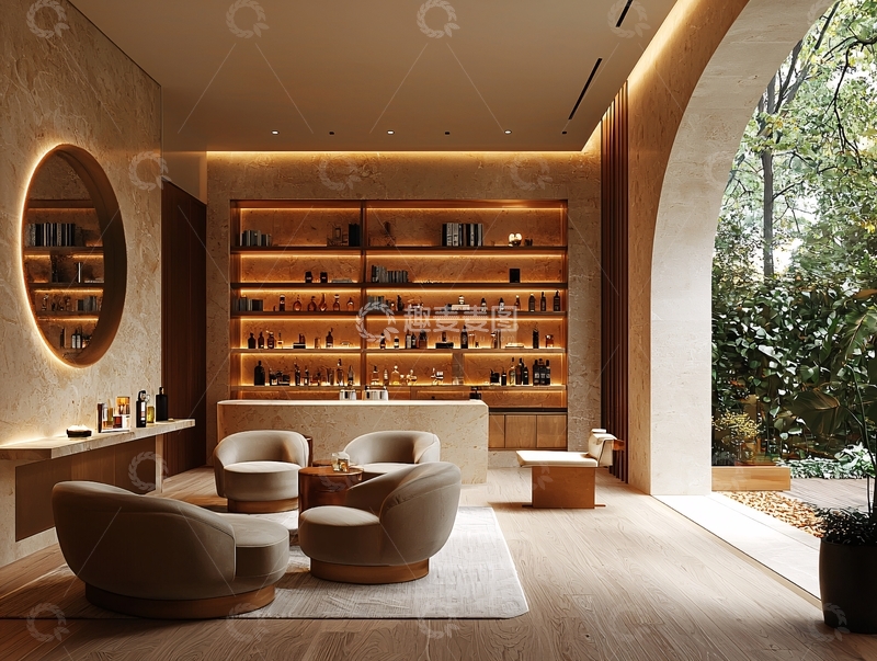 高清大图下载【趣麦麦图】轻奢酒店大堂休息区
