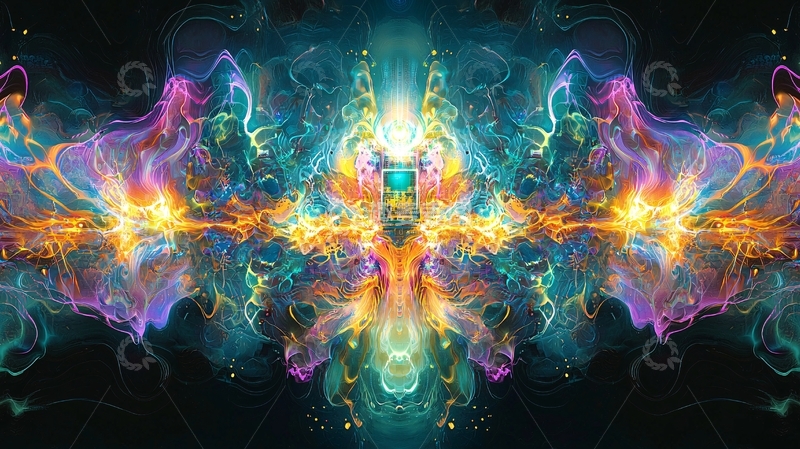 高清大图下载【趣麦麦图】抽象彩色烟雾图案