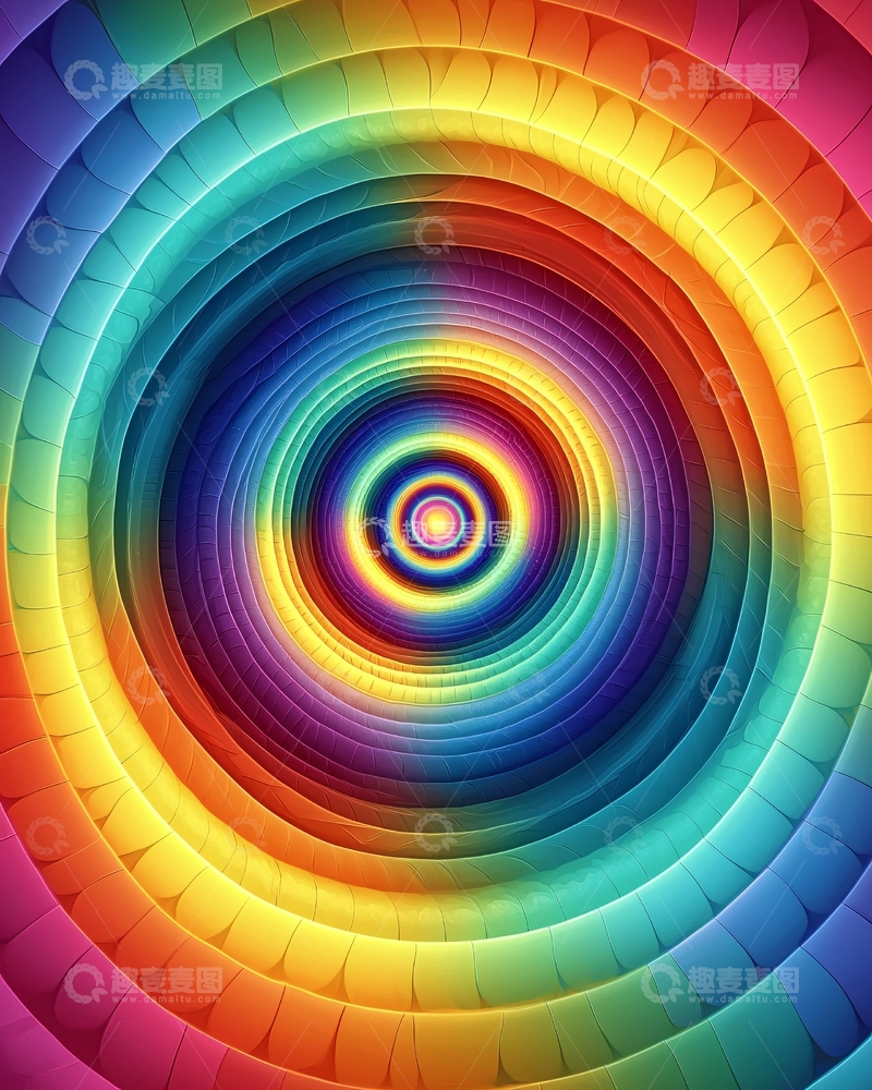 高清大图下载【趣麦麦图】彩色圆环背景