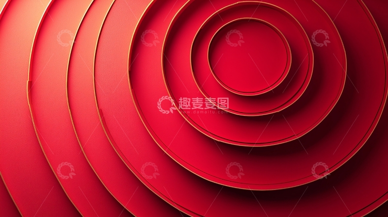 高清大图下载【趣麦麦图】红色同心圆
