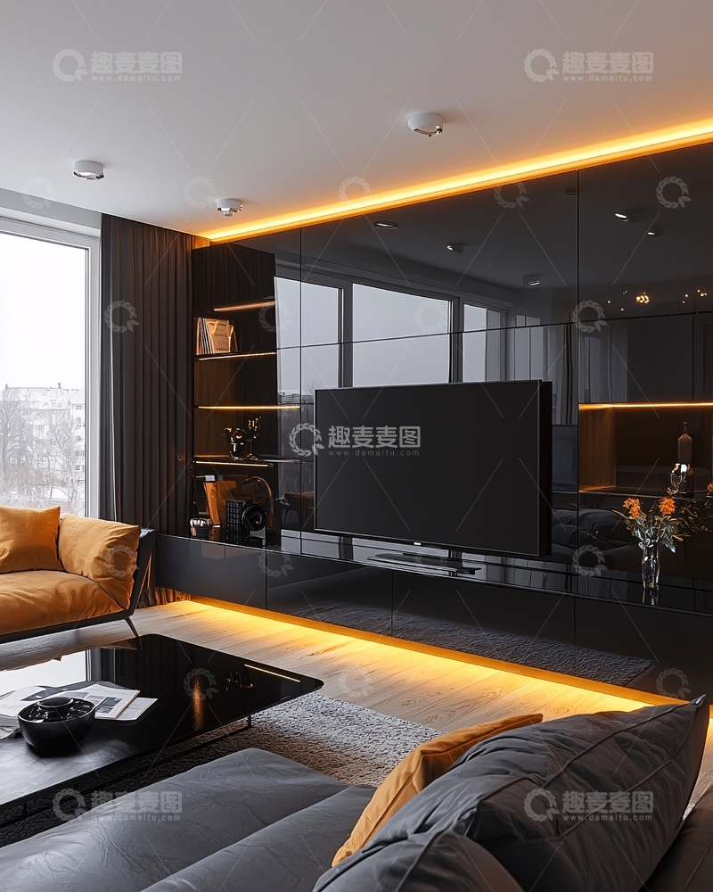 高清大图下载【趣麦麦图】现代简约客厅