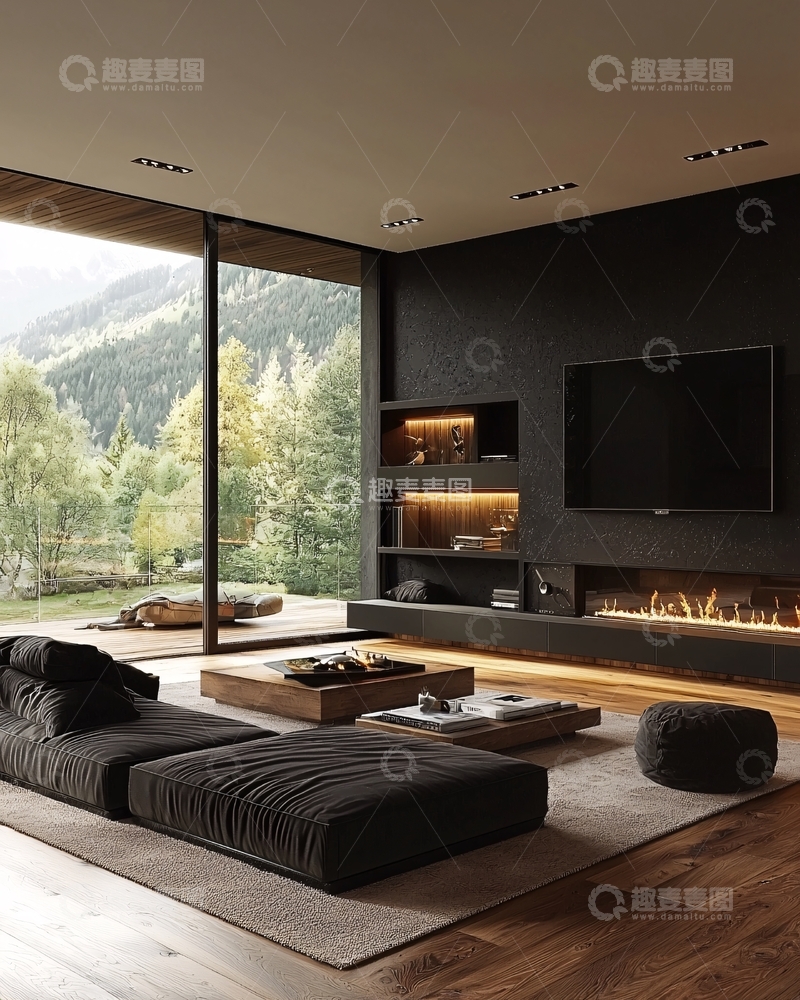 高清大图下载【趣麦麦图】极简现代客厅设计