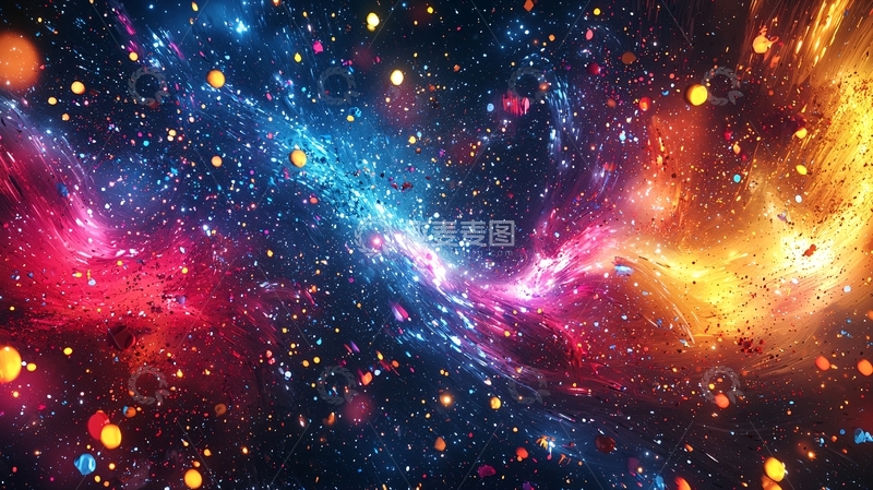 高清大图下载【趣麦麦图】绚丽星云宇宙背景