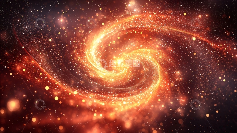 高清大图下载【趣麦麦图】金色螺旋星云