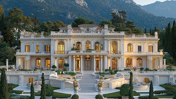 豪华白色庄园别墅