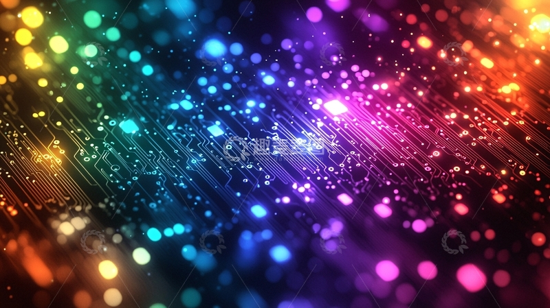 高清大图下载【趣麦麦图】彩色光斑背景