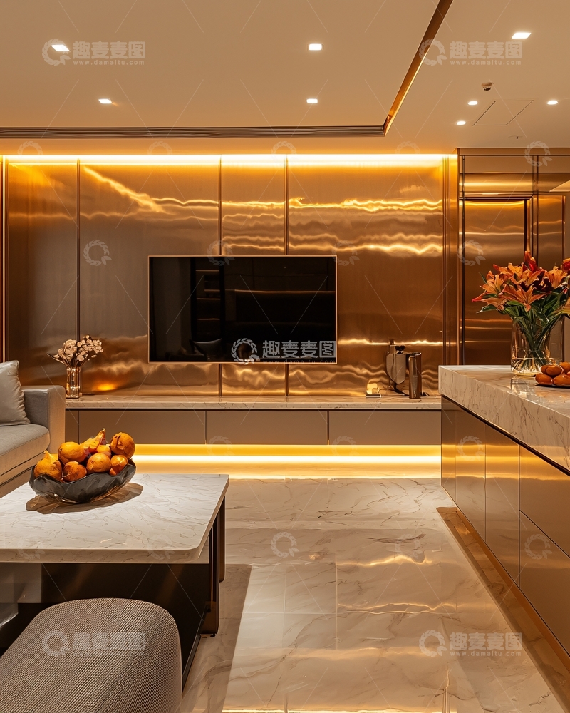 高清大图下载【趣麦麦图】现代轻奢电视背景墙