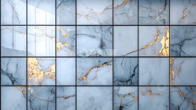 高清大图下载【趣麦麦图】蓝色大理石瓷砖纹理
