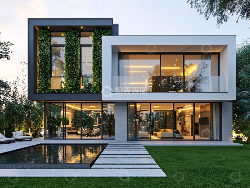高清大图下载【趣麦麦图】现代简约别墅设计
