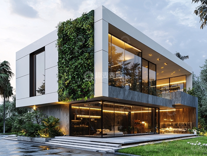 高清大图下载【趣麦麦图】现代简约别墅51