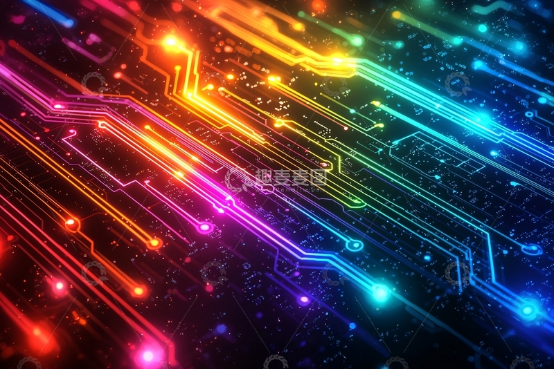高清大图下载【趣麦麦图】彩色电路板5