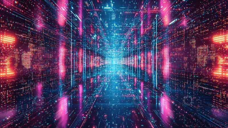 高清大图下载【趣麦麦图】科技感数据通道