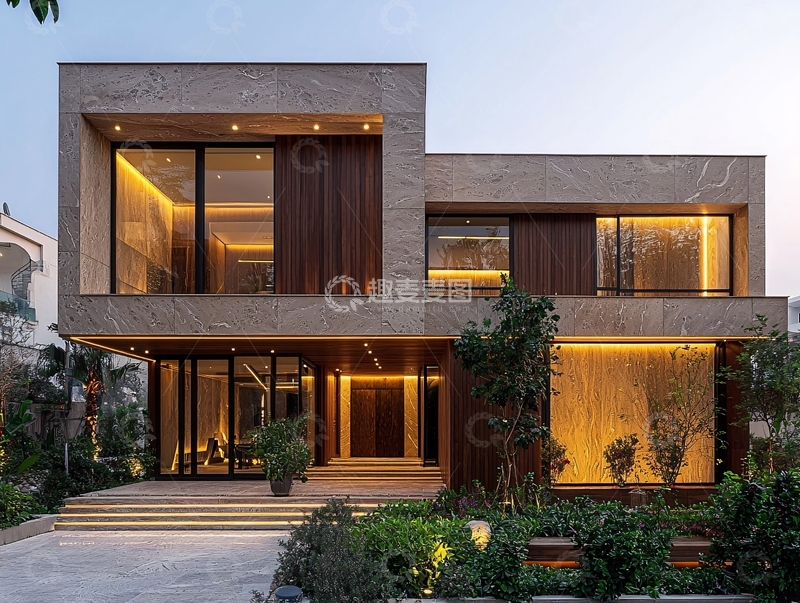 高清大图下载【趣麦麦图】现代简约别墅53