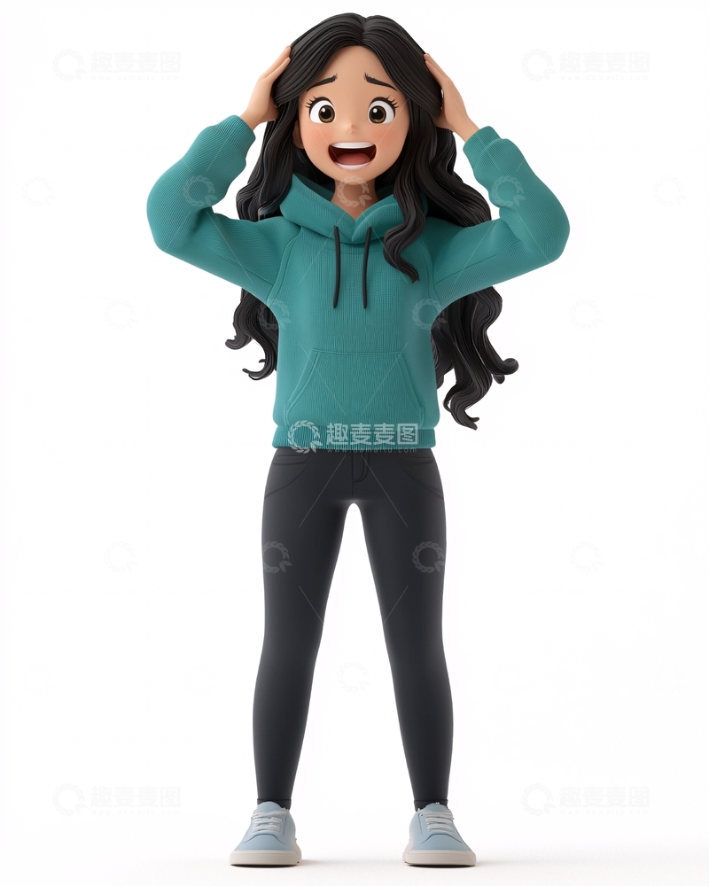 高清大图下载【趣麦麦图】卡通女孩115