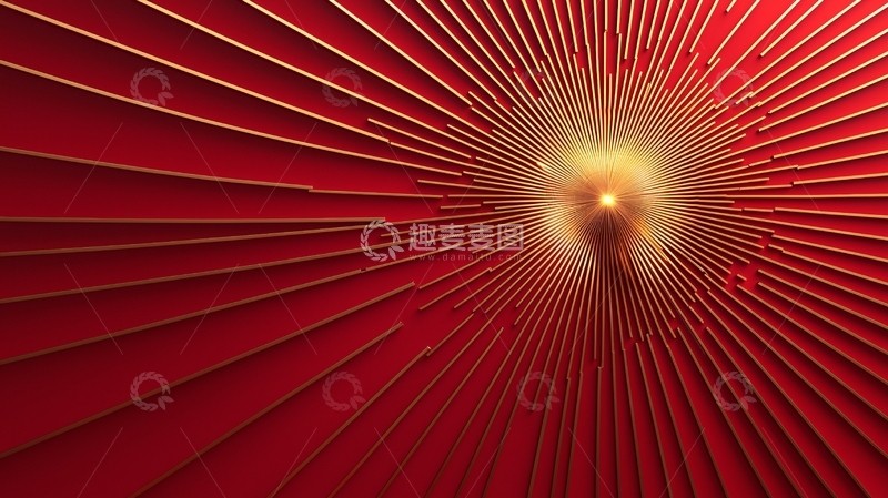 高清大图下载【趣麦麦图】红色线条放射状背景