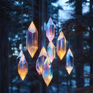 森林水晶吊坠