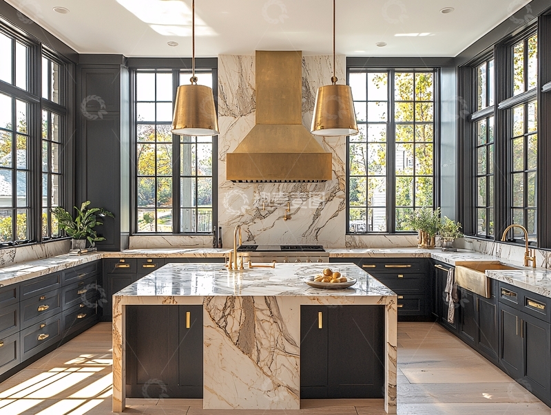 高清大图下载【趣麦麦图】现代轻奢厨房设计