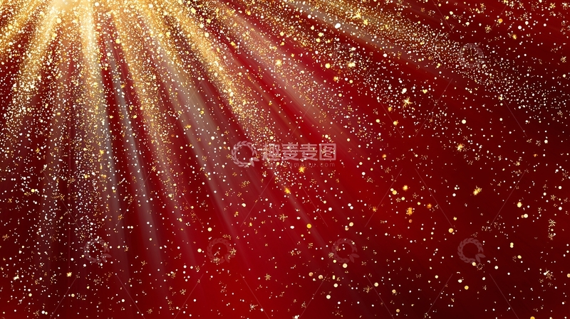 高清大图下载【趣麦麦图】金色光芒洒在红色背景