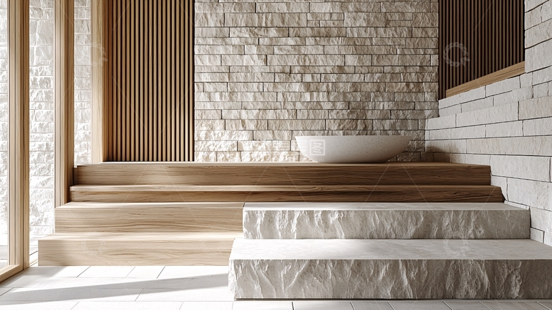 高清大图下载【趣麦麦图】极简风白色浴室设计