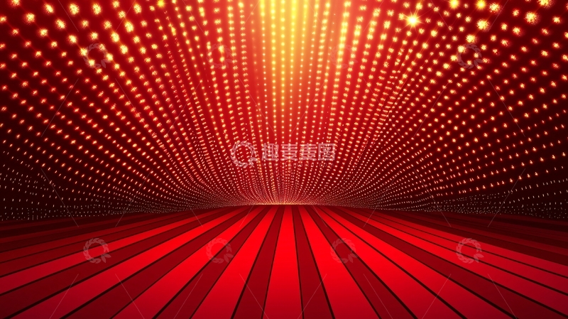 高清大图下载【趣麦麦图】红色闪光舞台背景