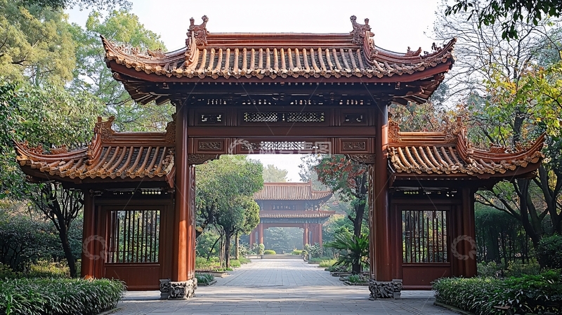 高清大图下载【趣麦麦图】中国古典园林大门