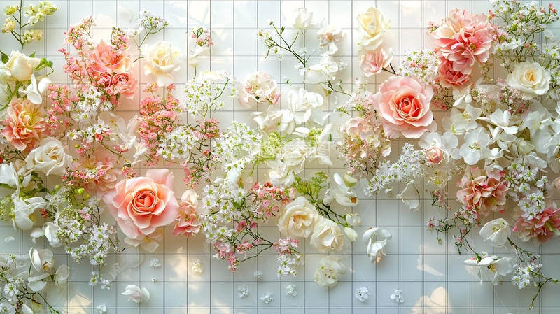 高清大图下载【趣麦麦图】粉色系花卉背景图