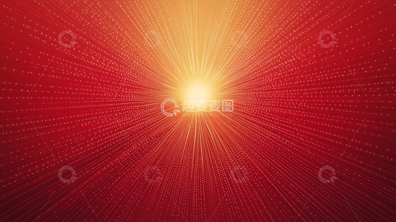 高清大图下载【趣麦麦图】红色光芒四射背景