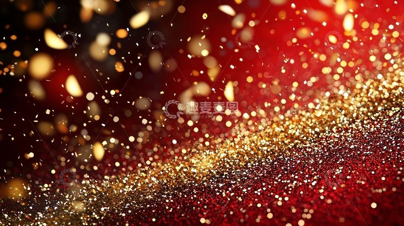 高清大图下载【趣麦麦图】红色背景金光闪闪