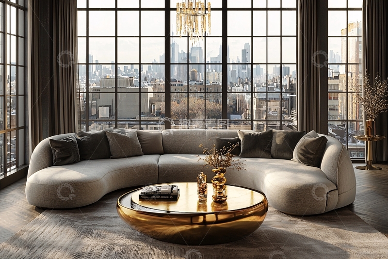 高清大图下载【趣麦麦图】现代简约客厅