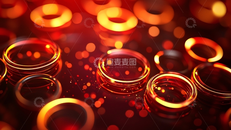 高清大图下载【趣麦麦图】红色光圈背景