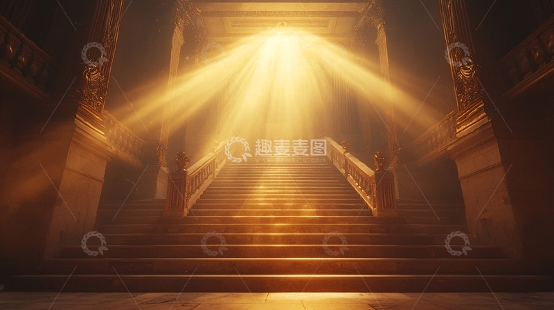高清大图下载【趣麦麦图】光线楼梯