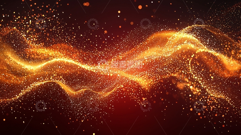 高清大图下载【趣麦麦图】金色粒子流