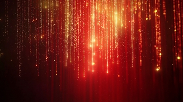 金光闪闪的红色金色粒子雨