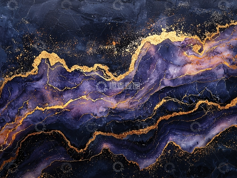 高清大图下载【趣麦麦图】紫色金色纹理背景