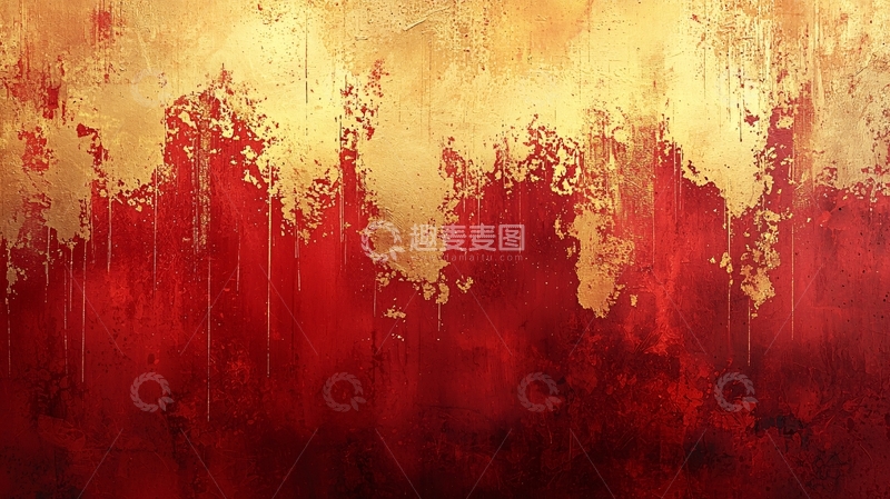 高清大图下载【趣麦麦图】抽象红金色背景