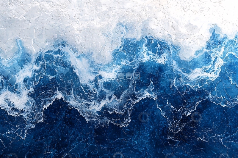 高清大图下载【趣麦麦图】抽象蓝色海洋