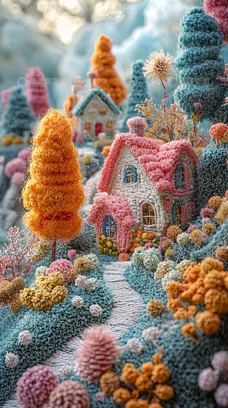 高清大图下载【趣麦麦图】钩针编织的童话小屋