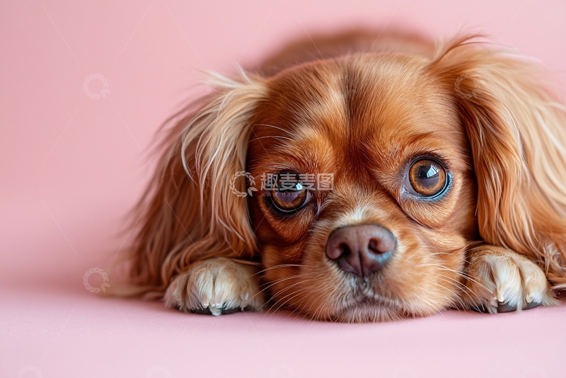 高清大图下载【趣麦麦图】可爱卡瓦利亚犬