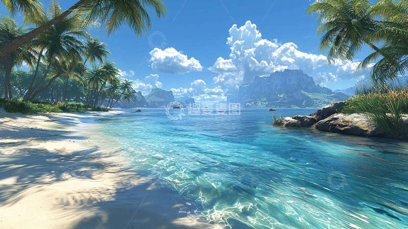 高清大图下载【趣麦麦图】热带海滩风景图