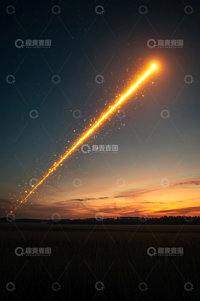 高清大图下载【趣麦麦图】流星划过夜空5