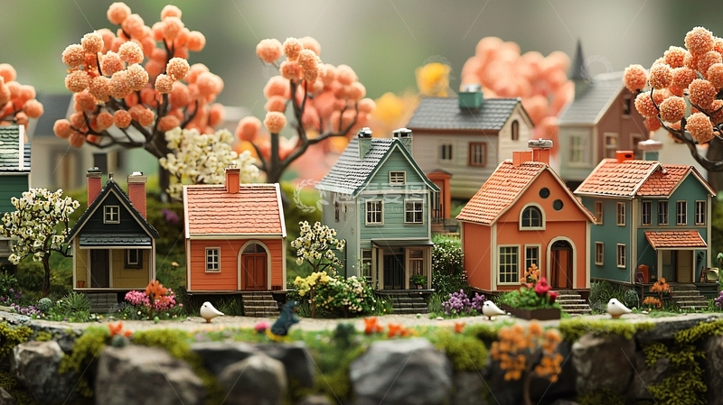 高清大图下载【趣麦麦图】迷你小镇