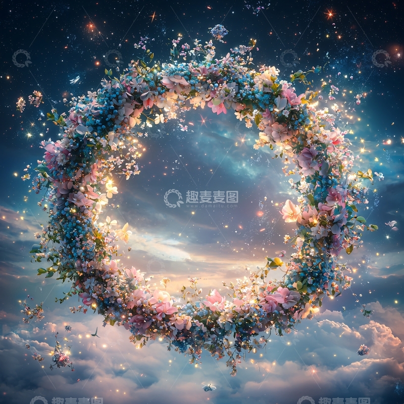 高清大图下载【趣麦麦图】梦幻花环