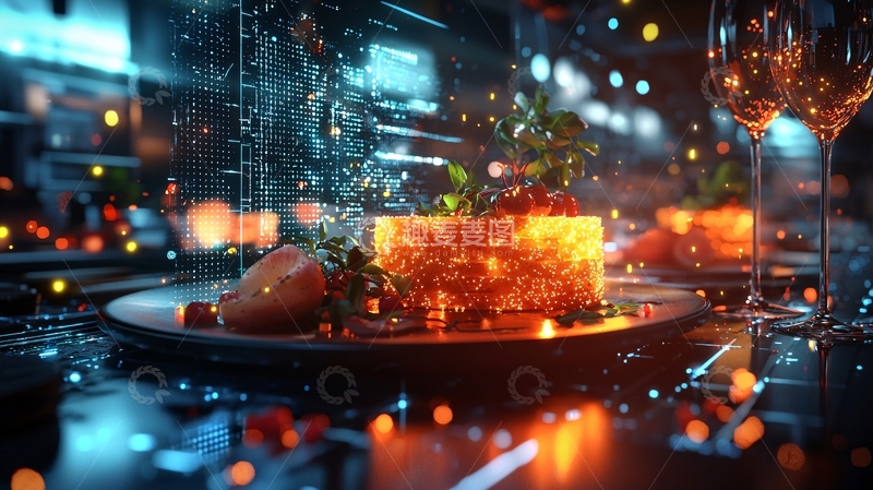 高清大图下载【趣麦麦图】未来感美食