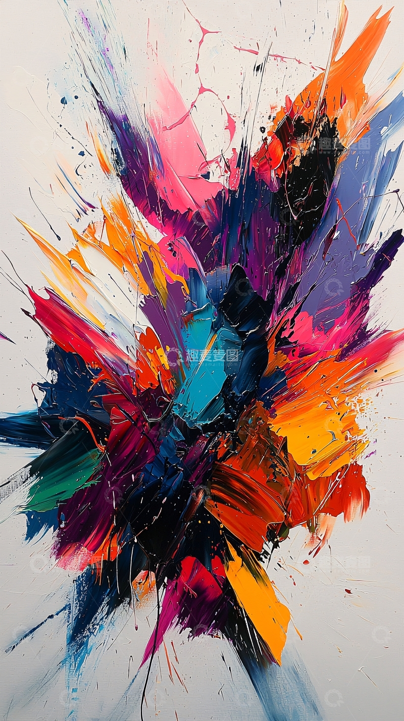 高清大图下载【趣麦麦图】抽象油画