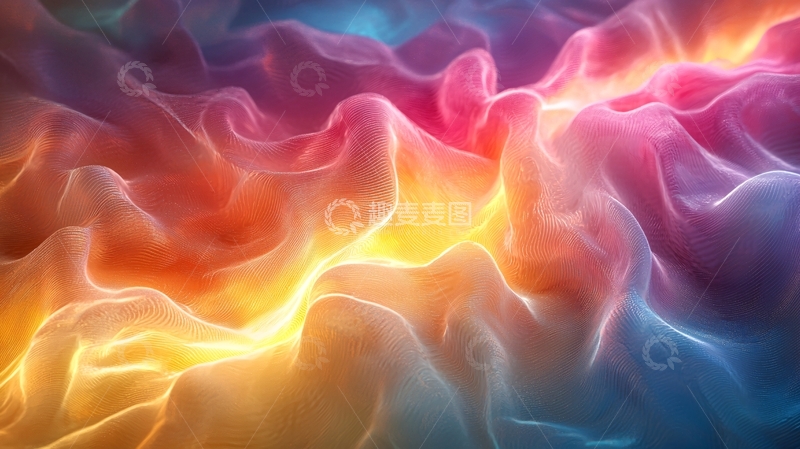 高清大图下载【趣麦麦图】绚丽多彩的能量波动
