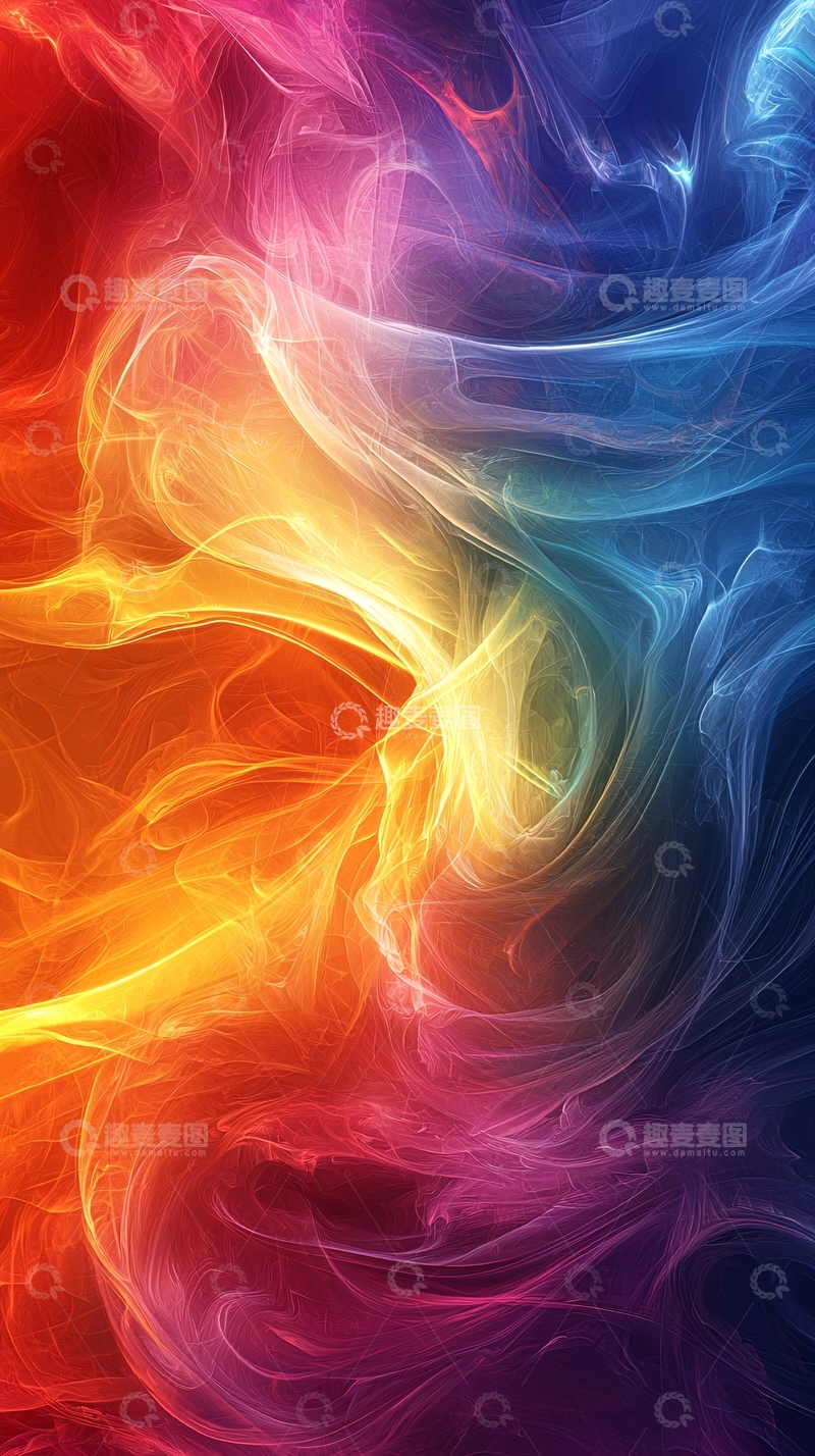 高清大图下载【趣麦麦图】抽象火焰烟雾